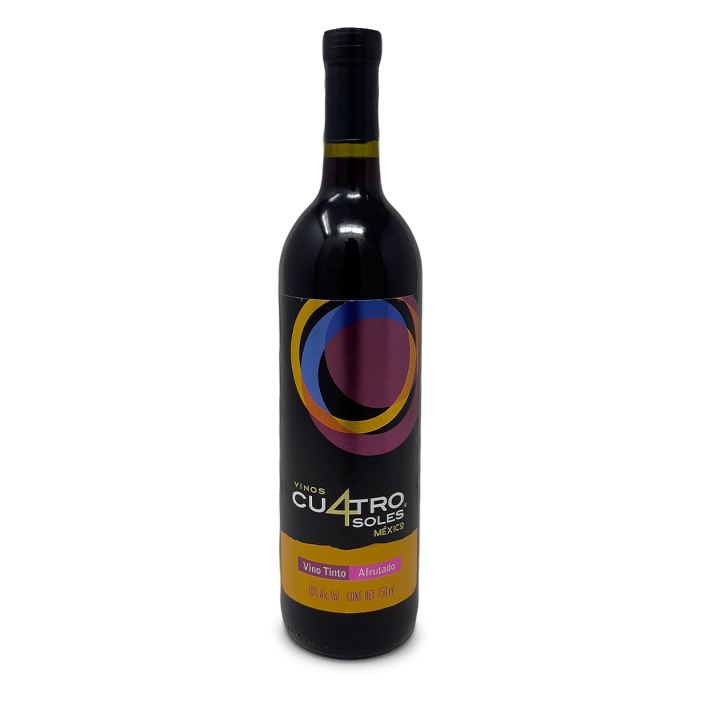 Vino Tinto Cuatro Soles Afrutado 750ml