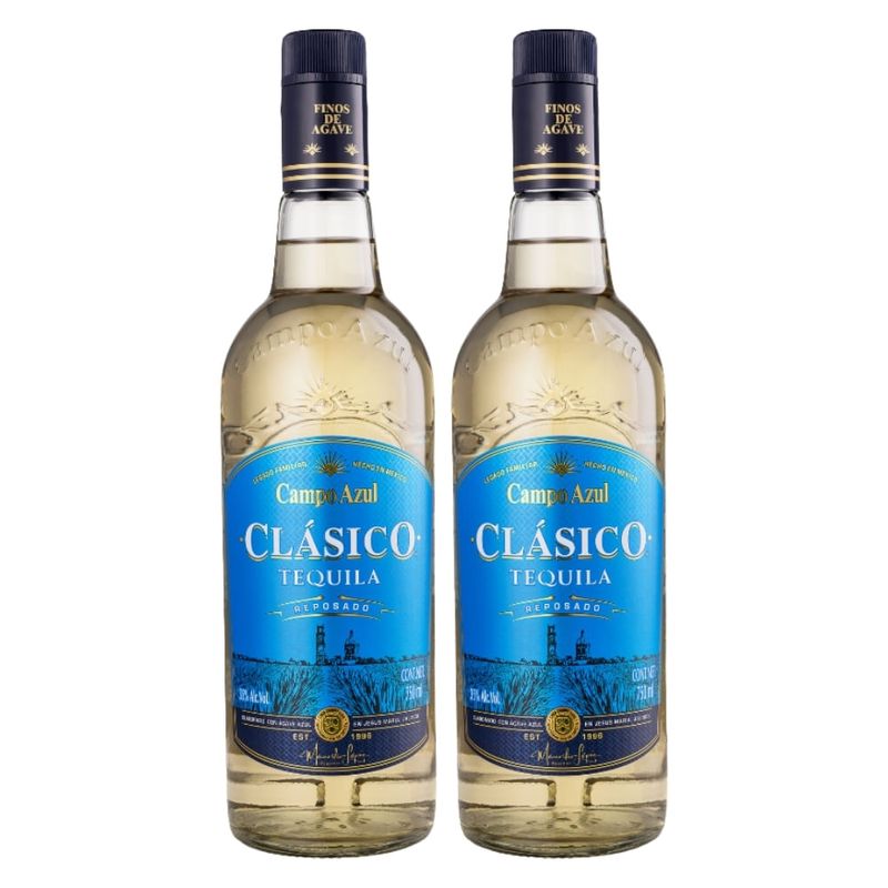 Tequila DuoPack Campo Azul Reposado 750ml