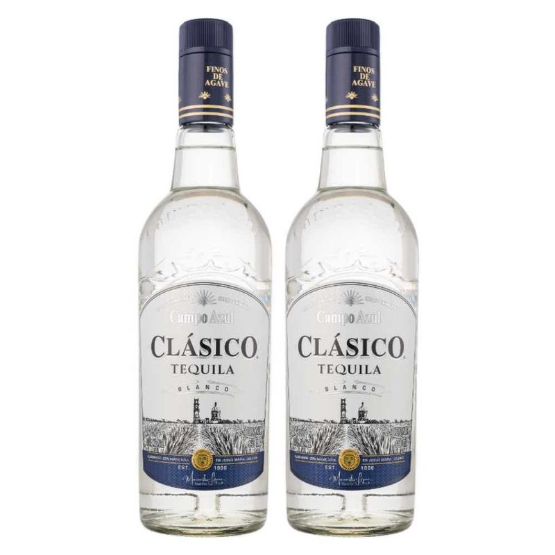 Tequila DuoPack Campo azul blanco 750ml