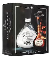 Tequila Campo Azul Diamante Cristalino 750ml C/bot 200ml Amaretto