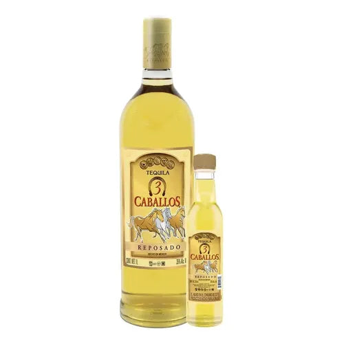 Tequila 3 Caballos Reposado 950ml C/anfora
